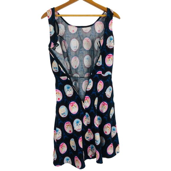 Modcloth Retrolicious Cats in Paris A Line Dress Sz Small Sleeveless - Picture 7 of 10